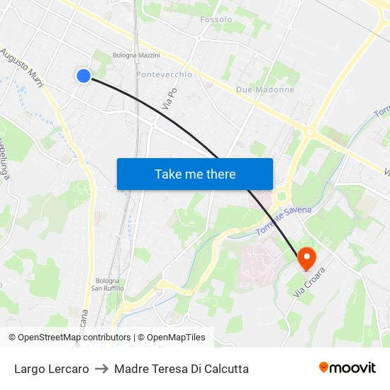 Largo Lercaro to Madre Teresa Di Calcutta map