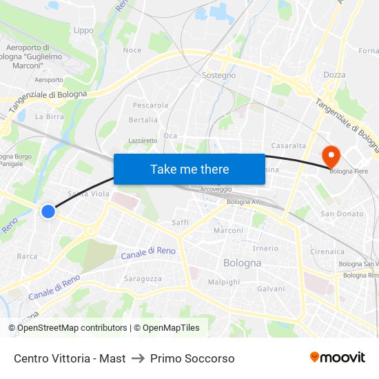 Centro Vittoria - Mast to Primo Soccorso map