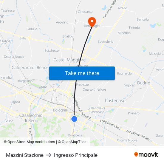 Mazzini Stazione to Ingresso Principale map