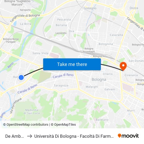 De Ambris to Università Di Bologna - Facoltà Di Farmacia map