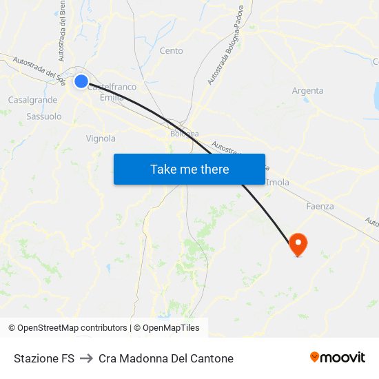 Stazione FS to Cra Madonna Del Cantone map