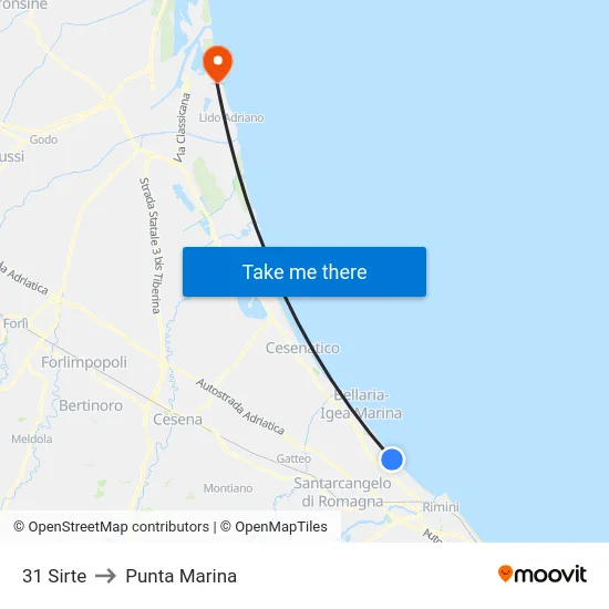 31 Sirte to Punta Marina map