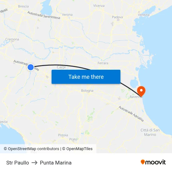 Paullo Street to Marina Point map