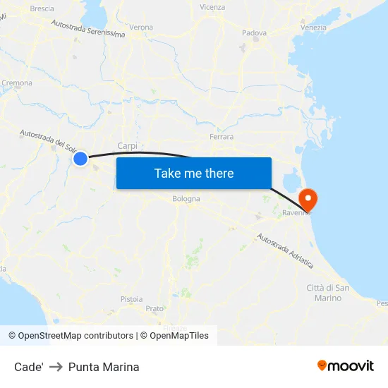 Cade' to Marina Point map