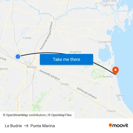 Le Budrie to Marina Point map