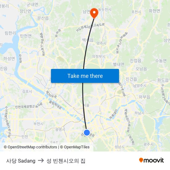 사당 Sadang to 성 빈첸시오의 집 map