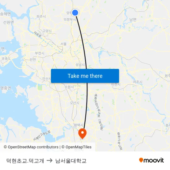 덕현초교.덕고개 to 남서울대학교 map