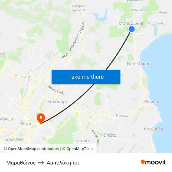 Μαραθώνος to Αμπελόκηποι map