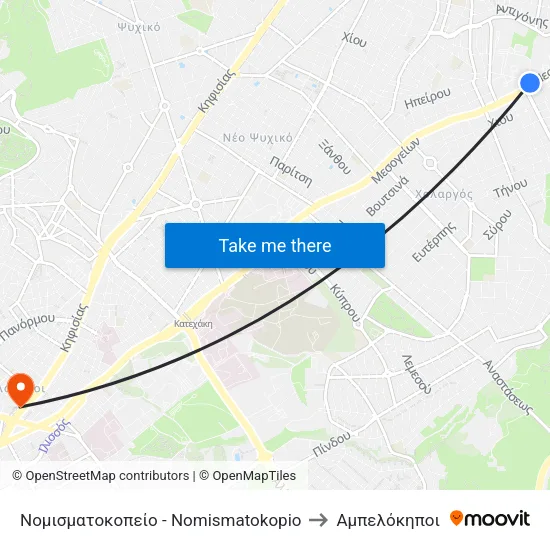 Νομισματοκοπείο - Nomismatokopio to Αμπελόκηποι map