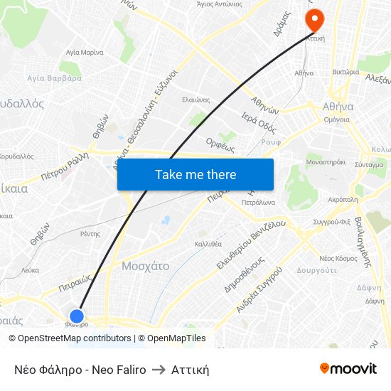 Νέο Φάληρο - Neo Faliro to Αττική map