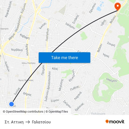 Στ. Αττικη to Γαλατσίου map