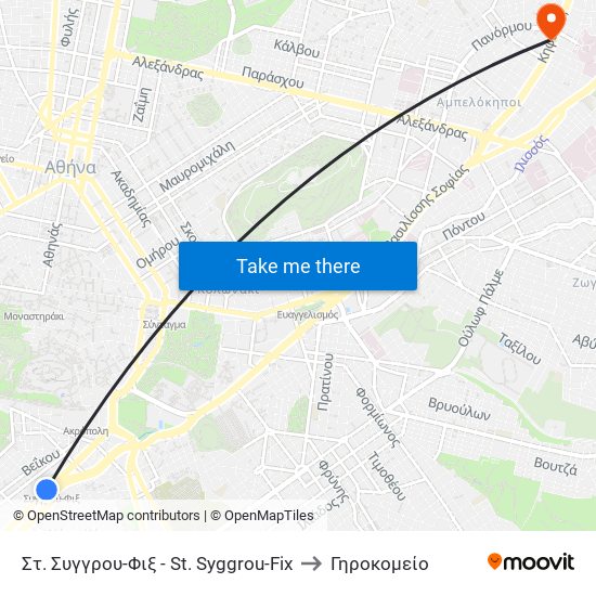 Στ. Συγγρου-Φιξ - St. Syggrou-Fix to Γηροκομείο map
