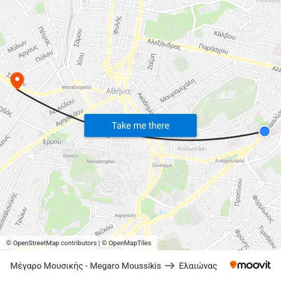 Μέγαρο Μουσικής - Megaro Moussikis to Ελαιώνας map