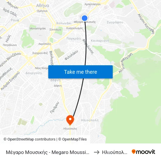 Μέγαρο Μουσικής - Megaro Moussikis to Ηλιούπολης map