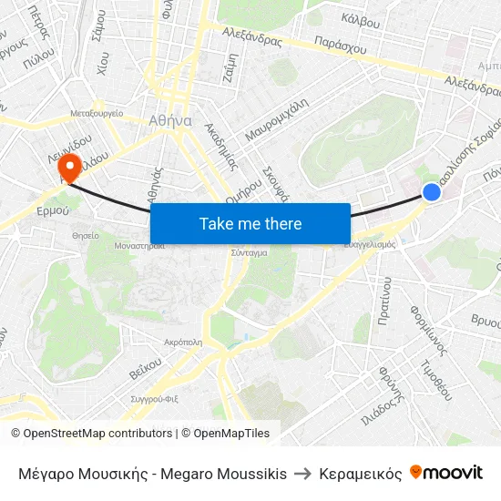 Μέγαρο Μουσικής - Megaro Moussikis to Κεραμεικός map