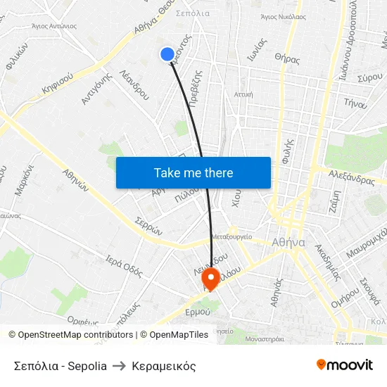 Σεπόλια - Sepolia to Κεραμεικός map