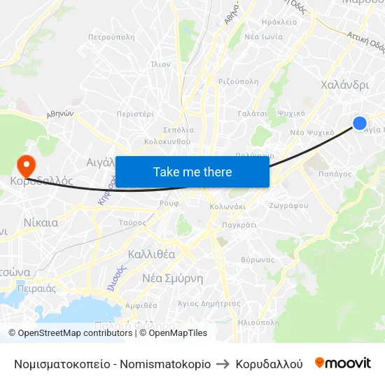 Νομισματοκοπείο - Nomismatokopio to Κορυδαλλού map
