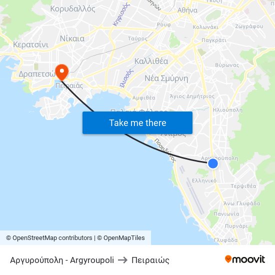 Αργυρούπολη - Argyroupoli to Πειραιώς map