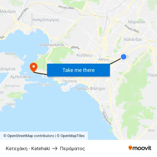 Κατεχάκη - Katehaki to Περάματος map