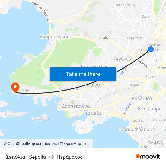Σεπόλια - Sepolia to Περάματος map