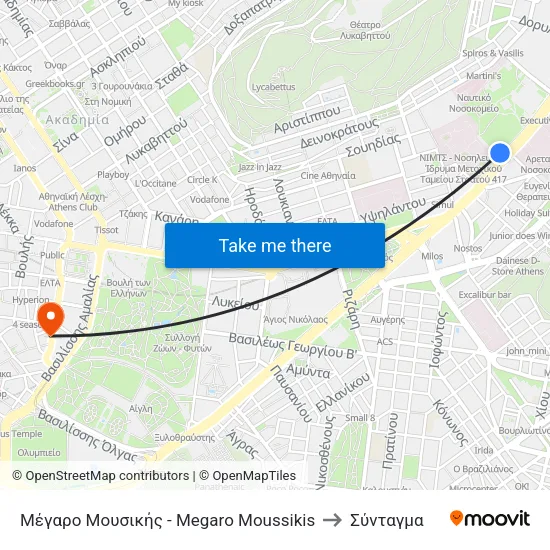 Μέγαρο Μουσικής - Megaro Moussikis to Σύνταγμα map