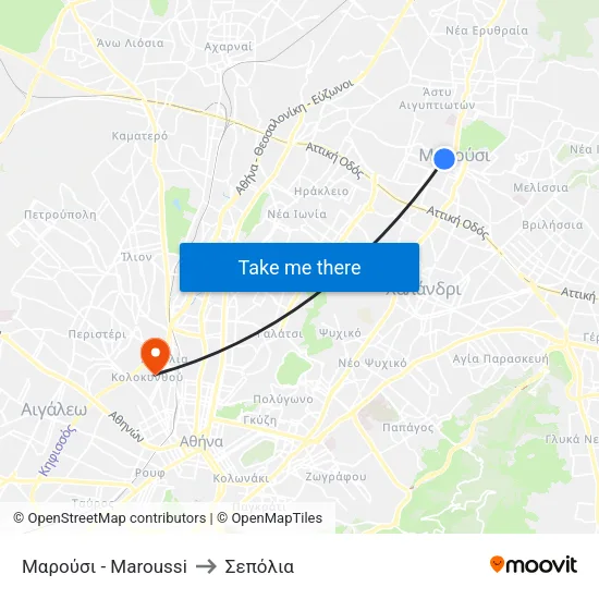 Μαρούσι - Maroussi to Σεπόλια map