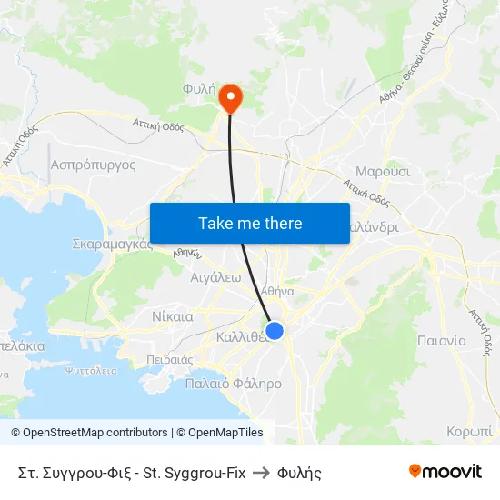 Στ. Συγγρου-Φιξ - St. Syggrou-Fix to Φυλής map