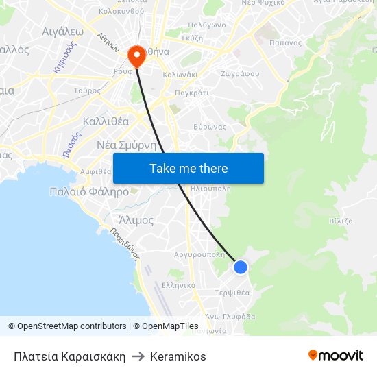 Πλατεία Καραισκάκη to Keramikos map