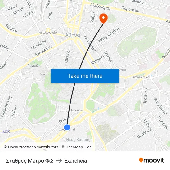 Fix Metro Station to Exarcheia map