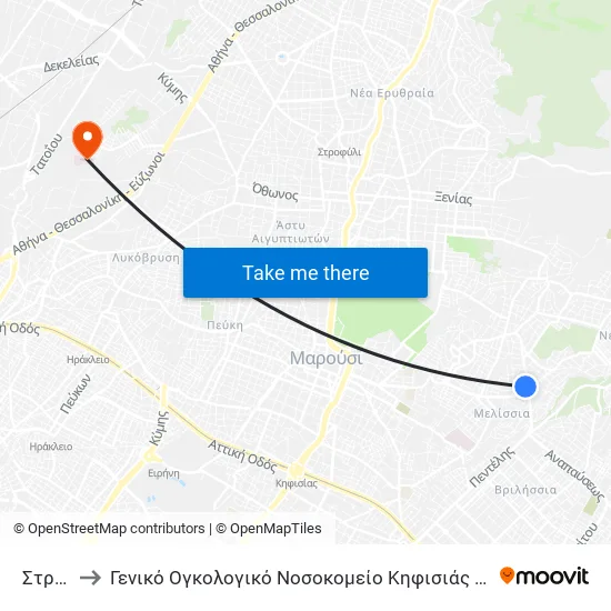 Turn to General Oncology Hospital of Kifissia Saints Anargyroi map