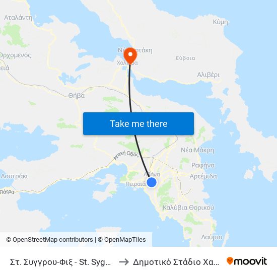 Στ. Συγγρου-Φιξ - St. Syggrou-Fix to Δημοτικό Στάδιο Χαλκίδας map