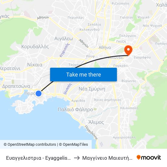 Ευαγγελιστρια - Eyaggelistria to Μαγγίνειο Μαιευτήριο map