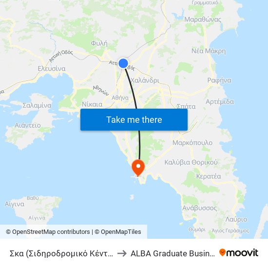 Σκα (Σιδηροδρομικό Κέντρο Αχαρνών) to ALBA Graduate Business School map