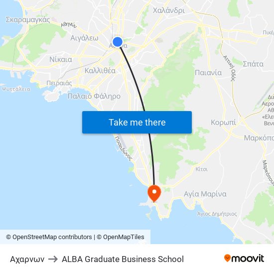 Αχαρνων to ALBA Graduate Business School map
