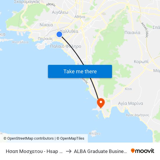 Ησαπ Μοσχατου - Hsap Mosxatoy to ALBA Graduate Business School map