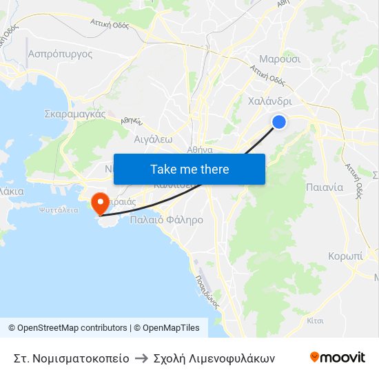 Στ. Νομισματοκοπείο to Σχολή Λιμενοφυλάκων map