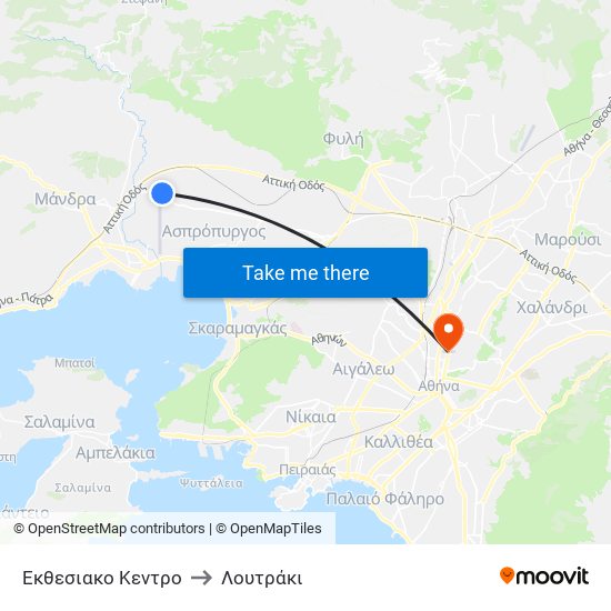 Εκθεσιακο Κεντρο to Λουτράκι map