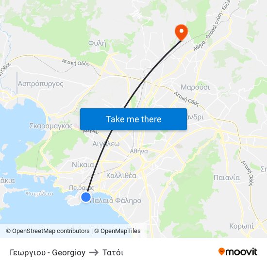 Γεωργιου - Georgioy to Τατόι map