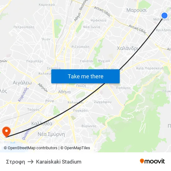 Turn to Karaiskaki Stadium map