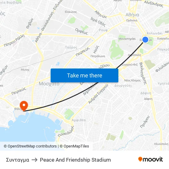 Σύνταγμα to Peace And Friendship Stadium map