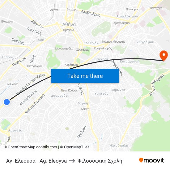 Αγ. Ελεουσα - Ag. Eleoysa to Φιλοσοφική Σχολή map