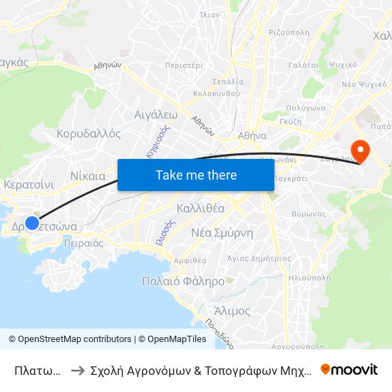 Πλατωνος to Σχολή Αγρονόμων & Τοπογράφων Μηχανικών map
