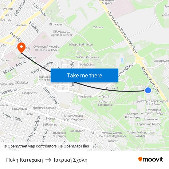 Πυλη Κατεχακη to Ιατρική Σχολή map