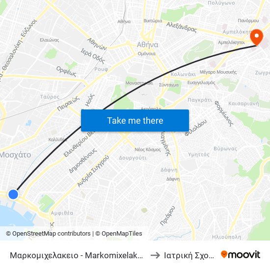Μαρκομιχελακειο - Markomixelakeio to Ιατρική Σχολή map