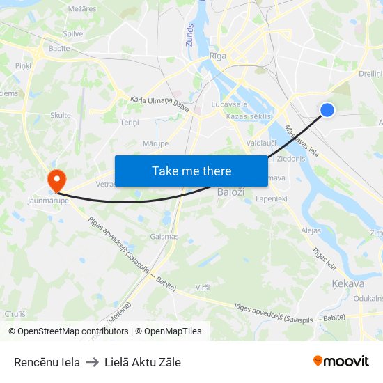 Rencēnu Iela to Lielā Aktu Zāle map