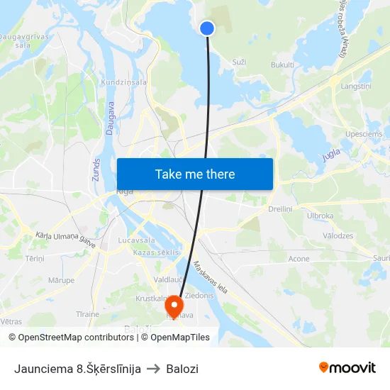 Jaunciema 8.Šķērslīnija to Balozi map