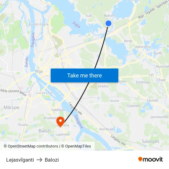 Lejasvīganti to Balozi map