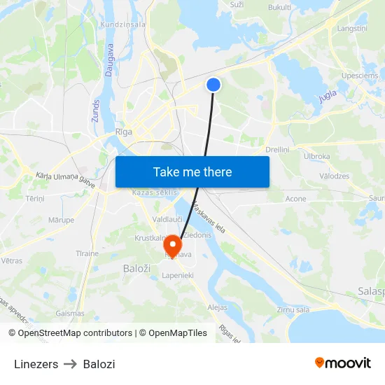 Linezers to Balozi map