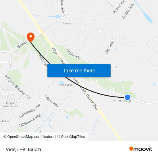 Vidēji to Balozi map