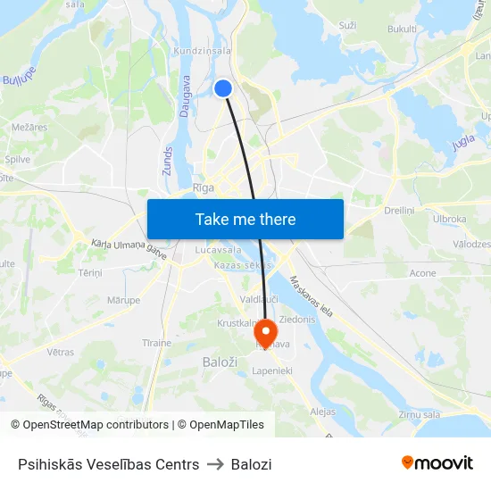 Psihiskās Veselības Centrs to Balozi map